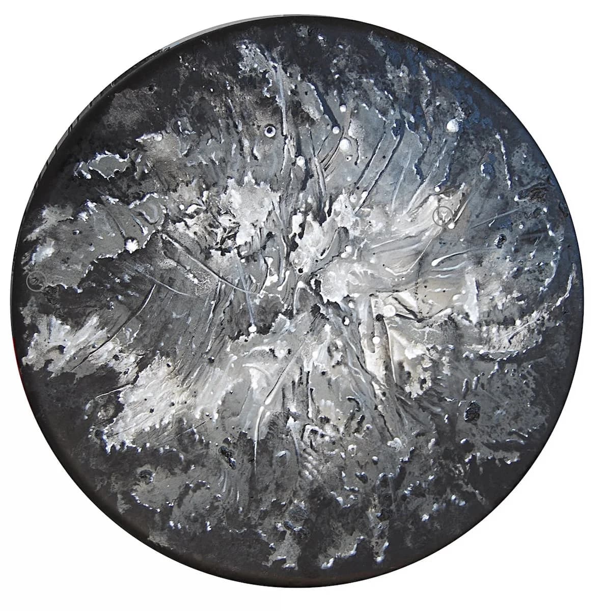 Light vs Darkness (Round) by Steven Lavaggi, acrylic on canvas at El Dorado Gallery