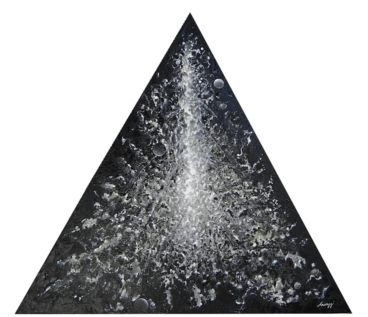 Light vs Darkness (Triangle) by Steven Lavaggi, acrylic on canvas at El Dorado Gallery
