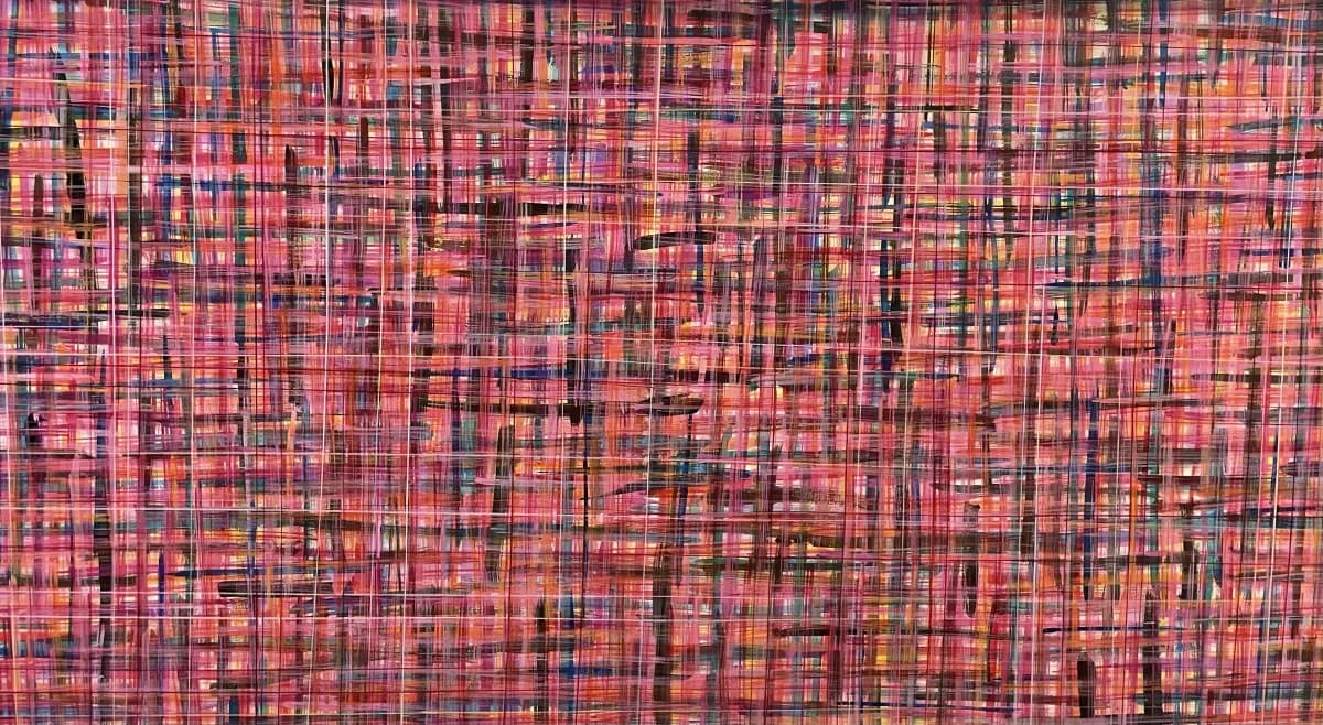 Oaxaca III by Portal Pasten, acrylic on canvas abstract painting at El Dorado Gallery