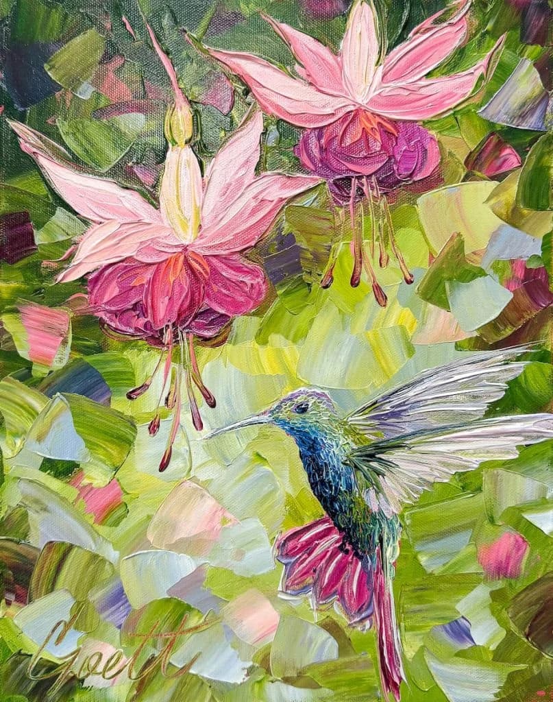 Ophelia by Cecilia Goett, acrylic on canvas painting at El Dorado Gallery